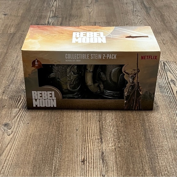 Netflix- Rebel Moon Movie - Sculpted Drinking Stein 2 Pack Exclusive NIB - Picture 1 of 9
